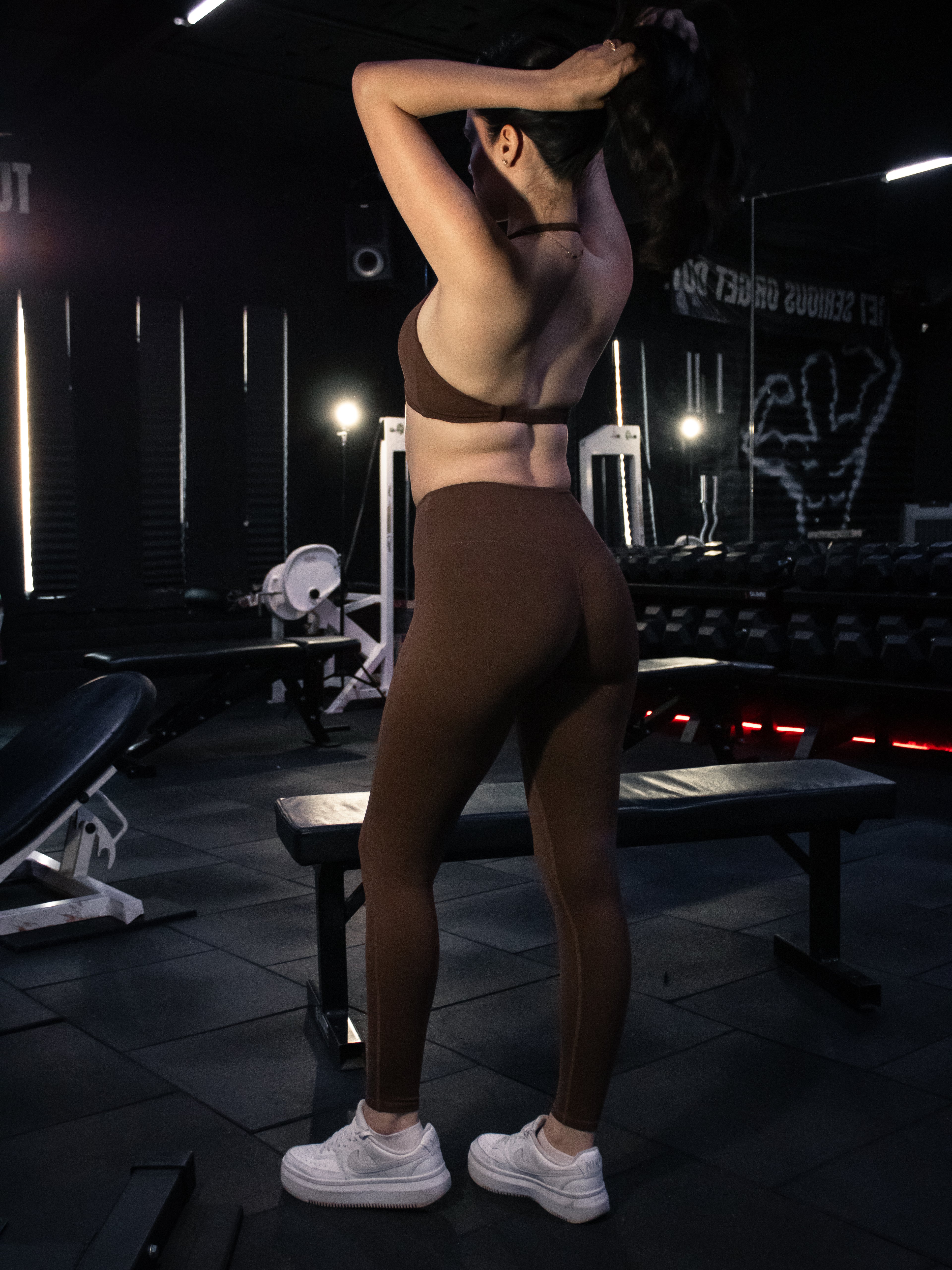 Twist Top & Leggins (café)