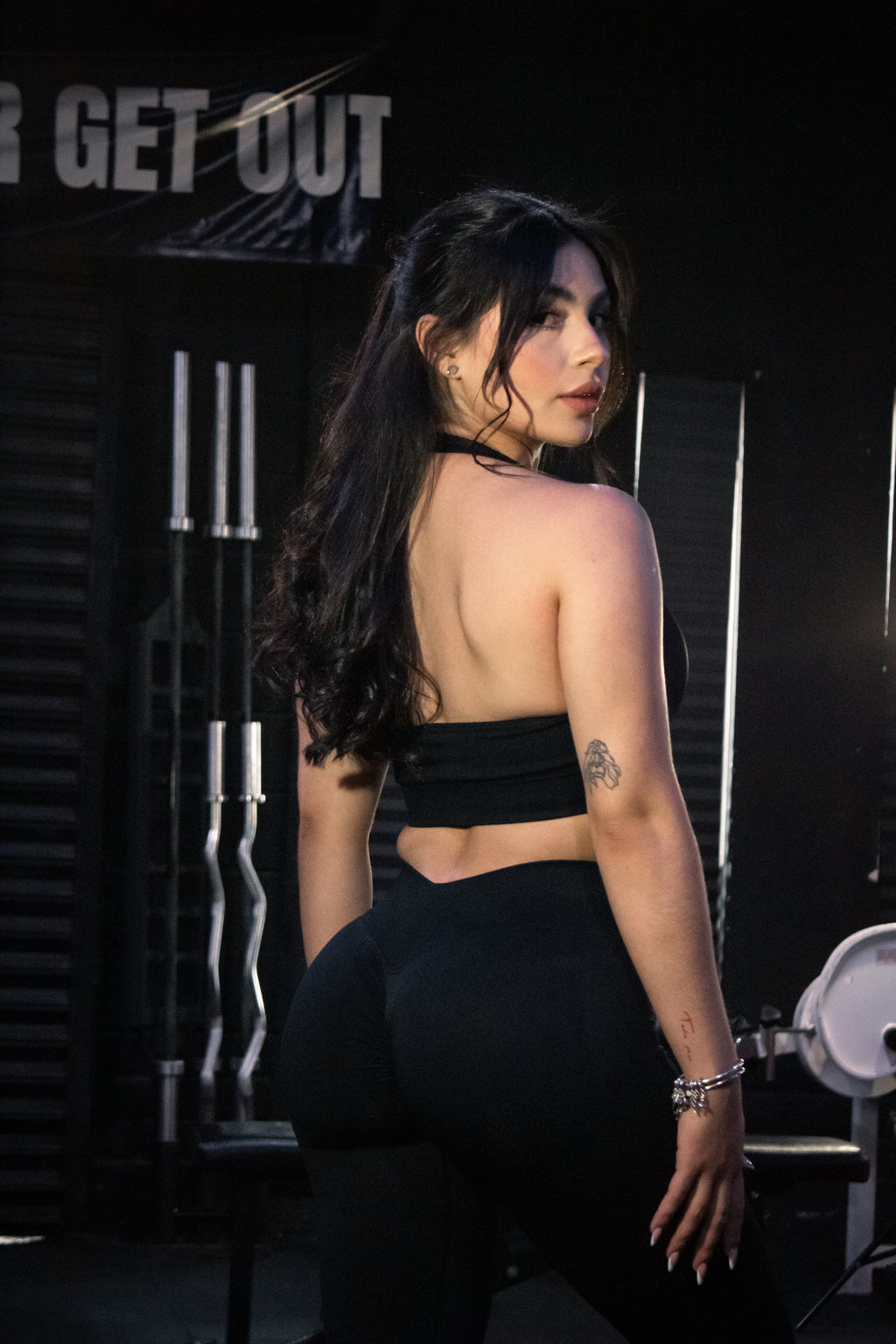 Top cuello U & Leggins (negro)