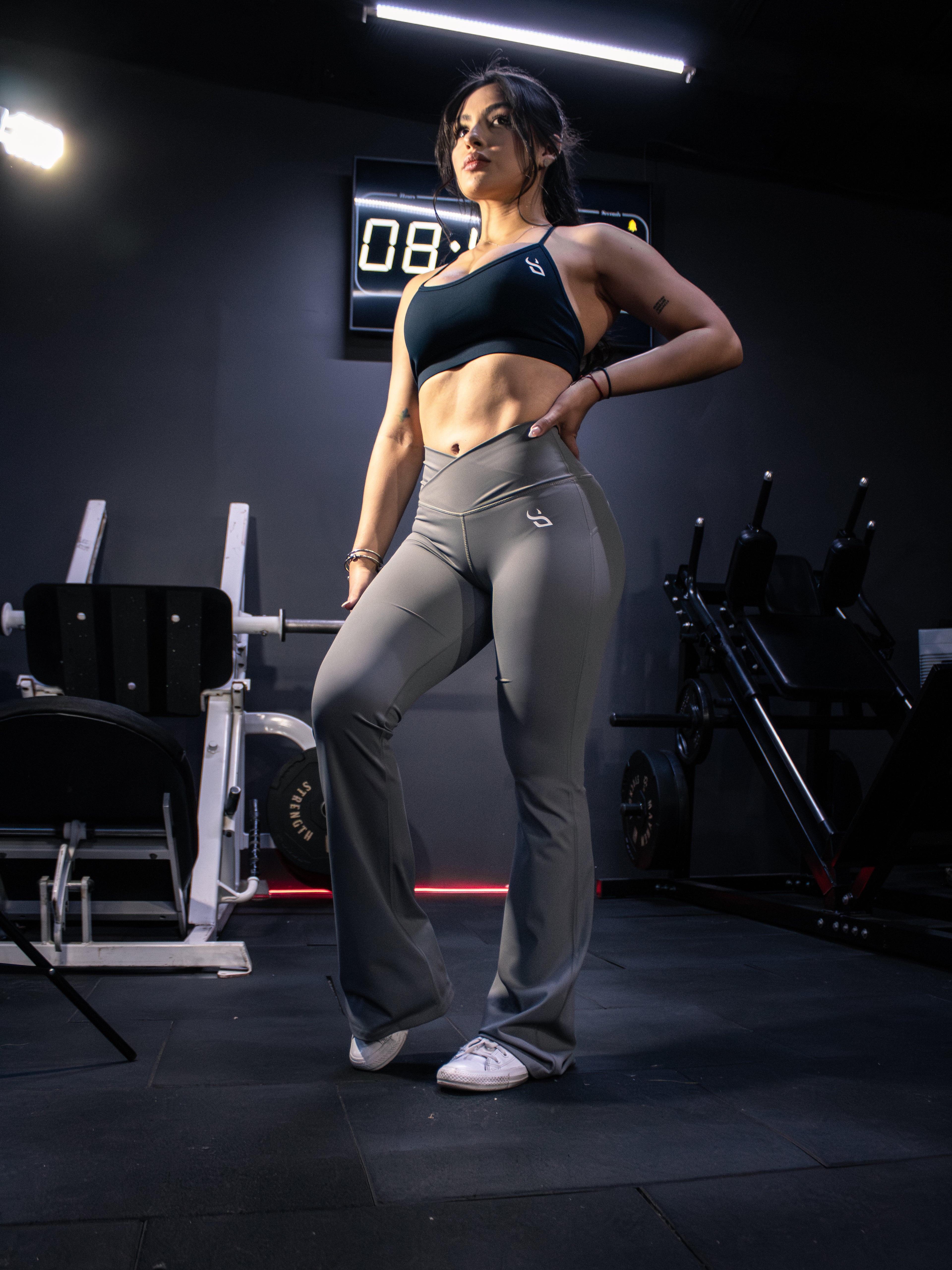 Leggins Corte Acampanado (gris)